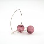 Bubbles Longer Earrings Dark Garnet