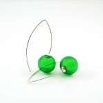 Bubbles Longer Earrings Emerald