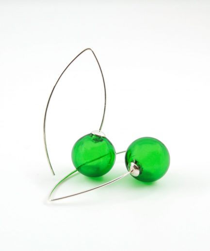Bubbles Longer Earrings Emerald