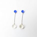 Snow Long Earrings Blue