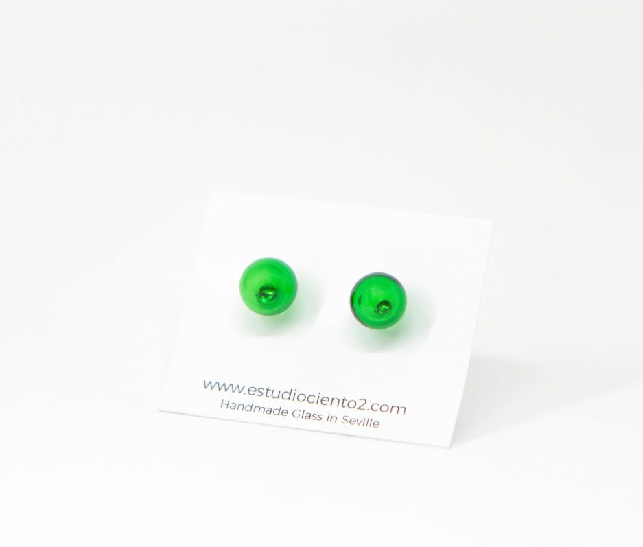 Bubbles Small Earrings Emerald
