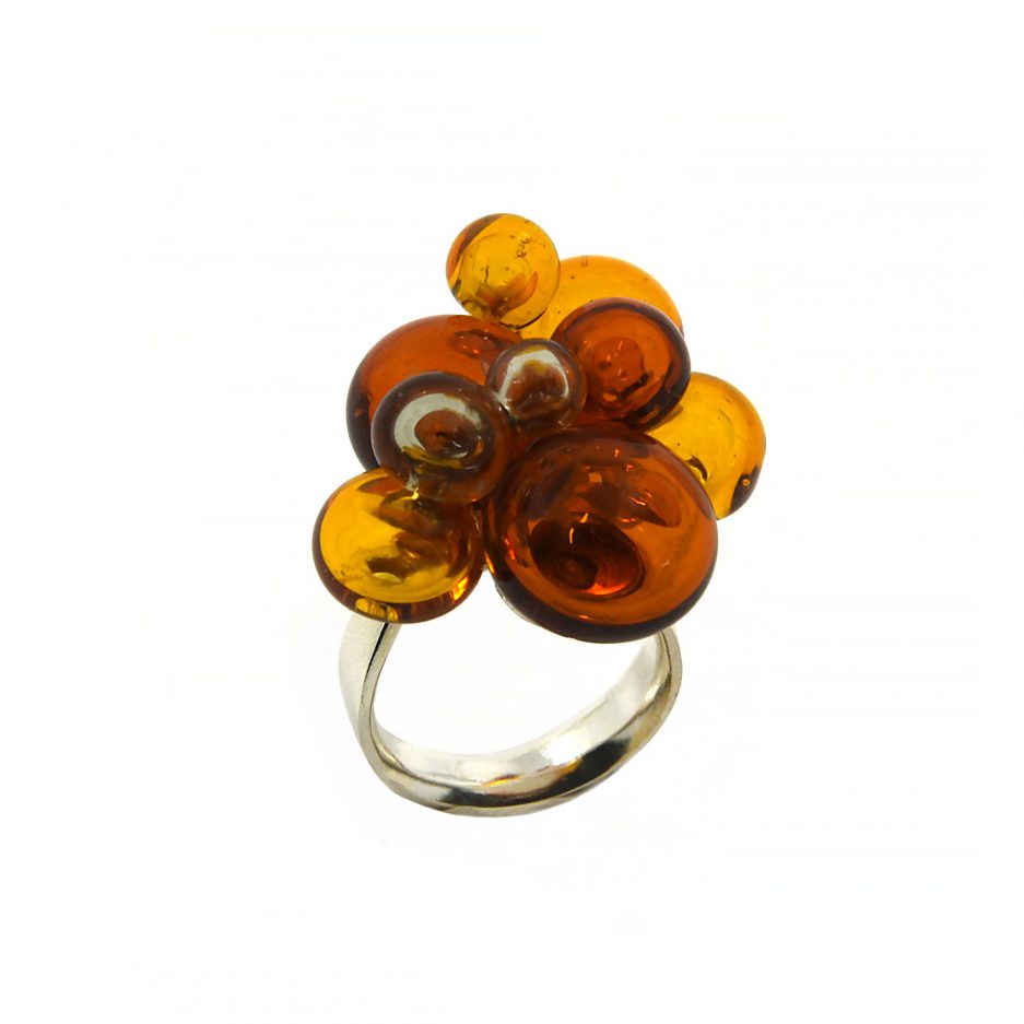 Bubbles Ring Amber